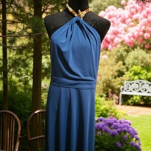 Lauren Ralph Lauren Black Label Women's Stretch Jersey Halter Dress Size 14